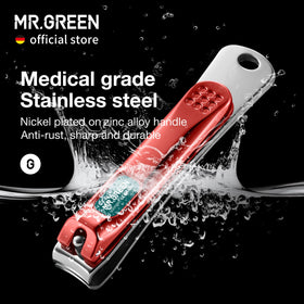 Ciseaux à ongles MR.GREEN en acier inoxydable avec traitement de nickel