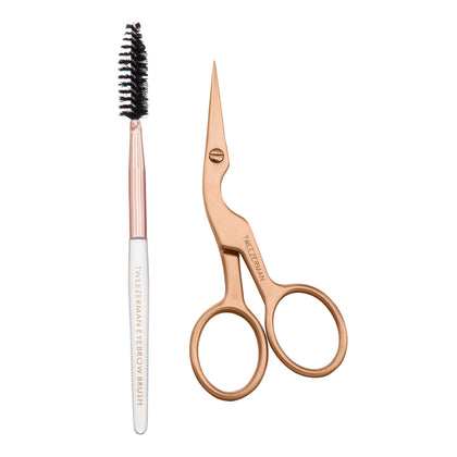 Ciseaux à sourcils Tweezerman rose gold vue de face