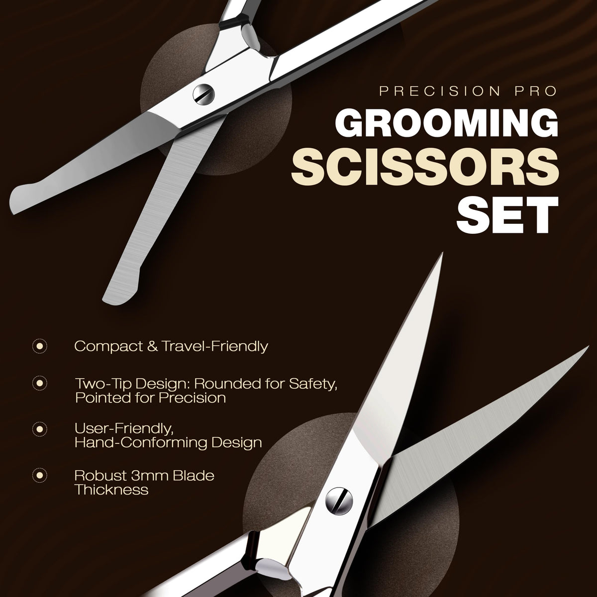 Ciseaux à sourcils Utopia Care avec prise en main ergonomique