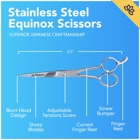 Ciseaux de coiffure Equinox International 6,5 pouces avec inserts pour les doigts