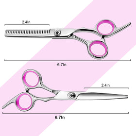 Ciseaux de coiffure Fcysy en acier inoxydable avec poignée ergonomique