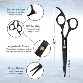 Ciseaux de coiffure Sirabe en acier inoxydable japonais, côté
