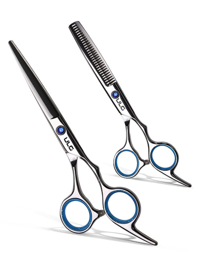 Ciseaux de coiffure ULG 6,5 pouces en acier inoxydable japonais vue de face