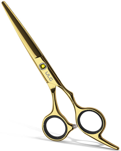 Ciseaux de coiffure ULG 6,5 pouces vue de face avec finition miroir