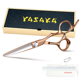 Ciseaux de coiffure YASAKA 5,5 pouces en acier cobalt, vue de face
