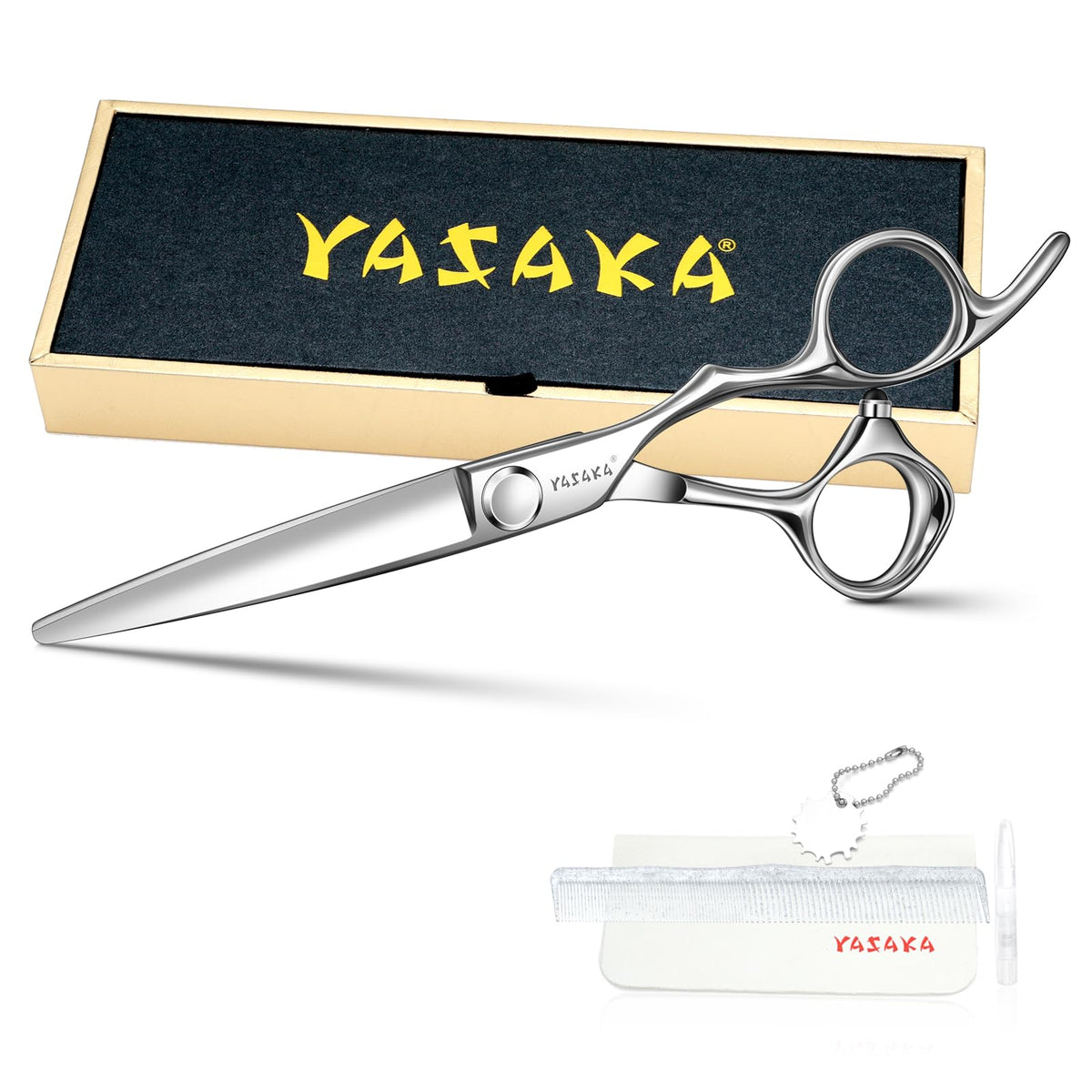 Ciseaux de coiffure YASAKA 6.0" en acier cobalt vue avant