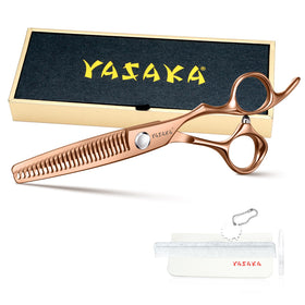 Ciseaux de coiffure YASAKA 6 pouces vue avant avec lames aiguisées