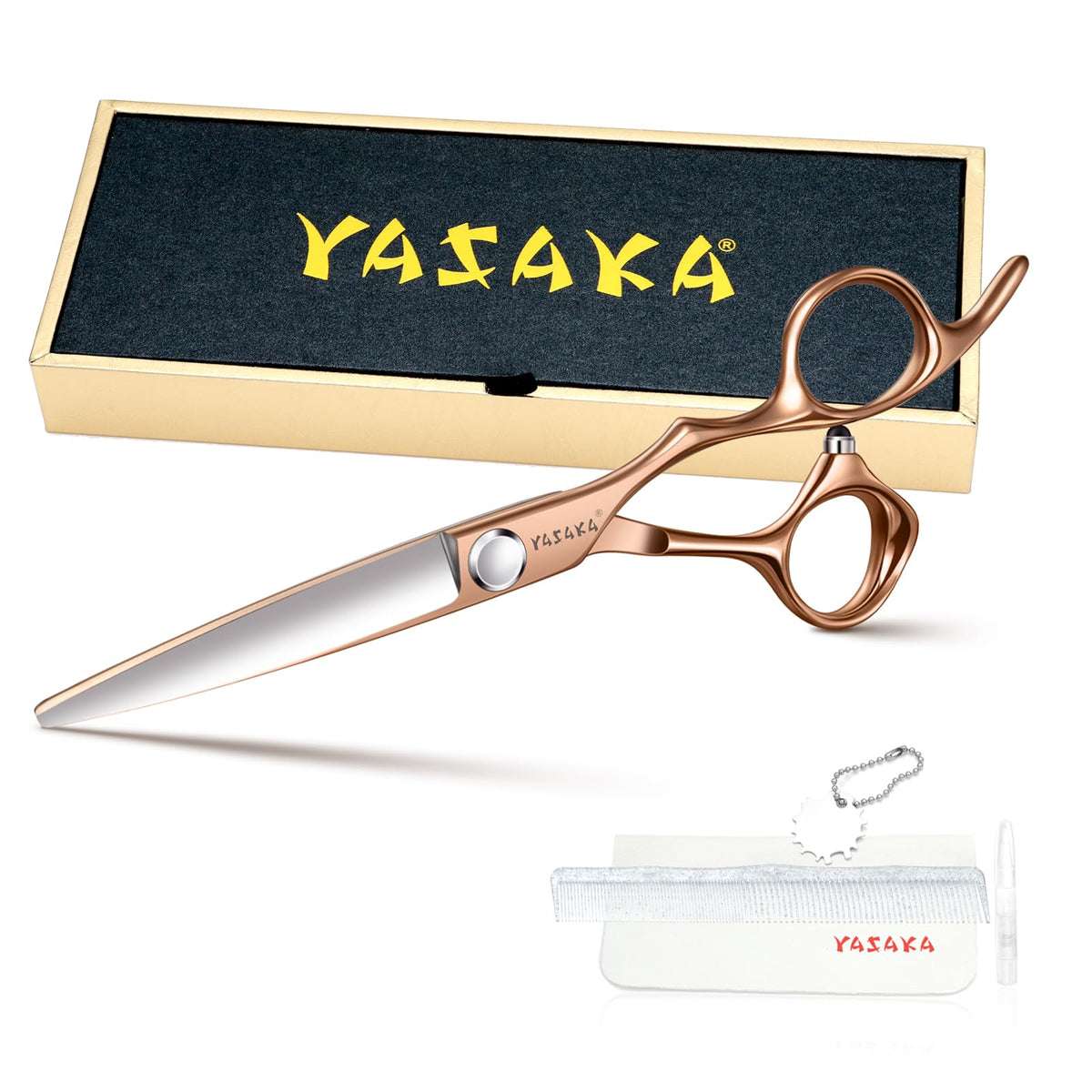 Ciseaux de coupe cheveux YASAKA 6.0 pouces en acier cobalt vue avant