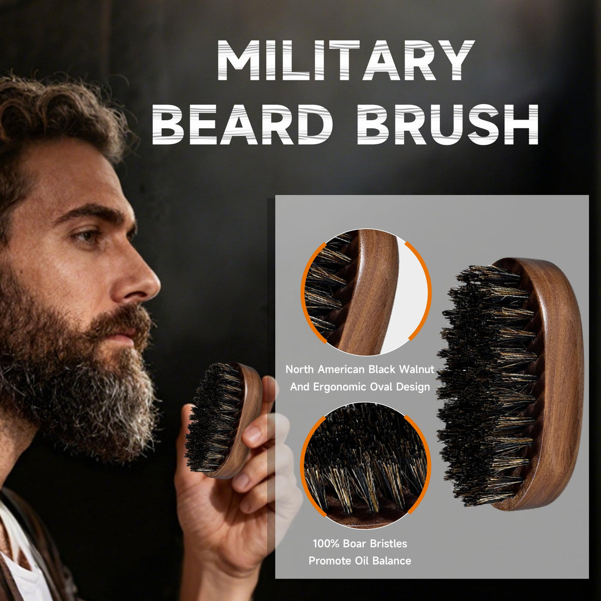 Ciseaux pliants BFWood pour barbe avec pointes arrondies