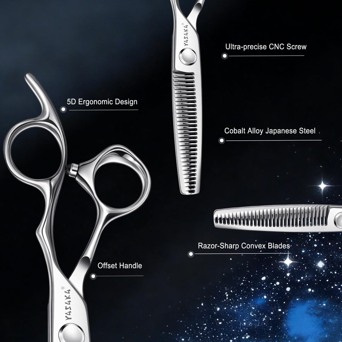 Ciseaux YASAKA en utilisation sur cheveux