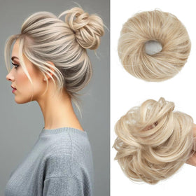 CJL HAIR Accessoire de Chignon 2 pièces en crème blonde vue de face