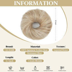 CJL HAIR Chignon synthétique mini en boucles crémeuses