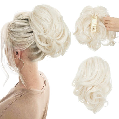 CJL HAIR Clip à Pince Courte coloris platine vue de face