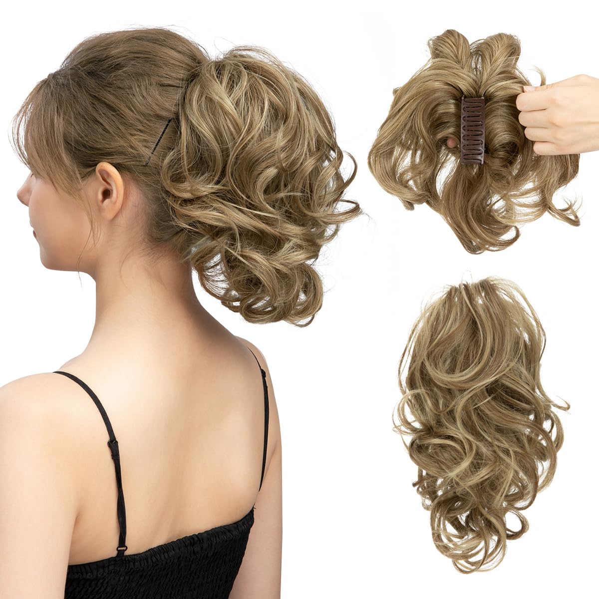 CJL HAIR extensions de cheveux en queue de cheval clip vue avant