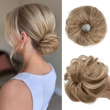 CJL HAIR petite pièce de chignon couleur sable vue de face