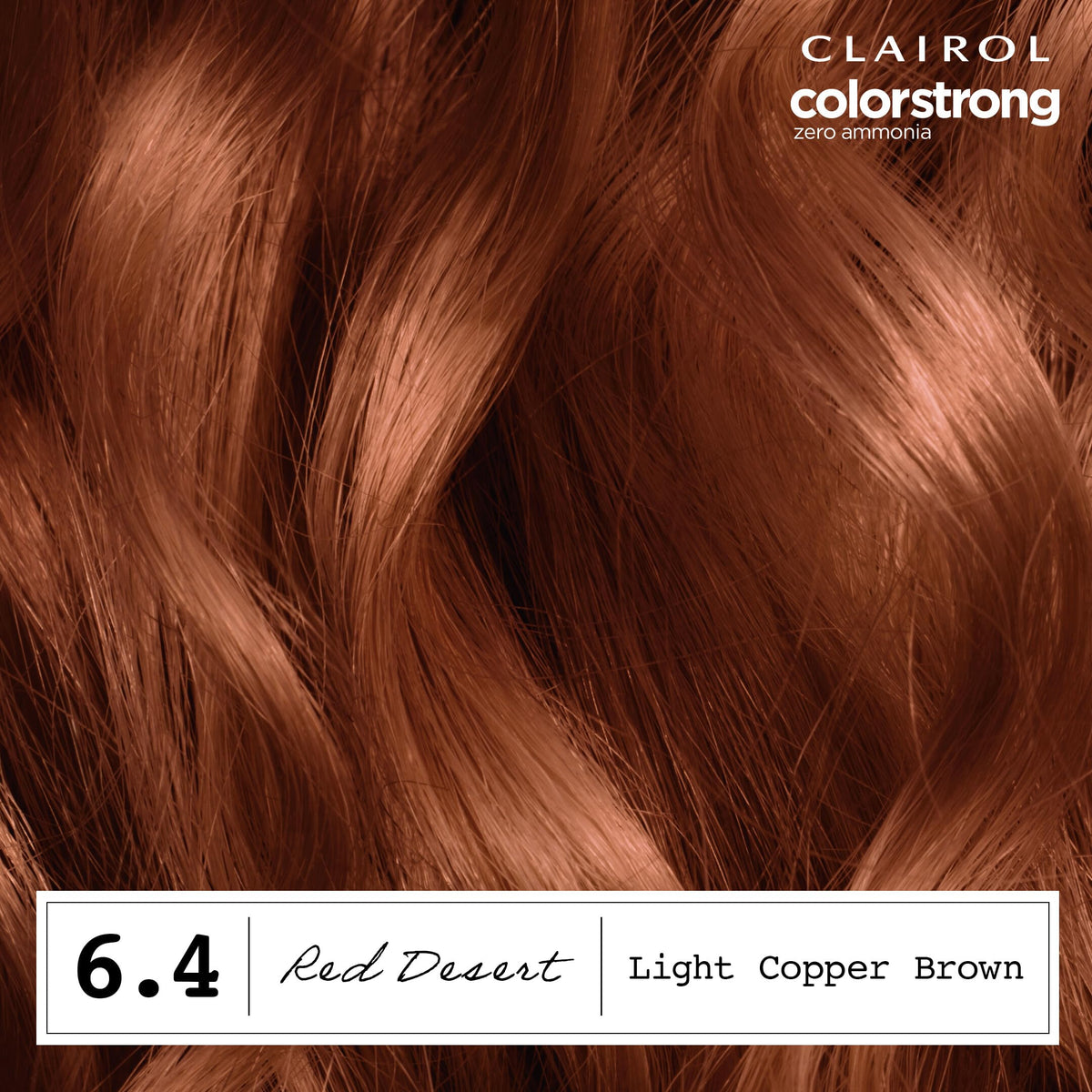 Clairol ColorStrong 6.4 Châtain Cuivré Clair avant application