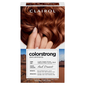 Clairol ColorStrong 6.4 Châtain Cuivré Clair kit complet avec gants