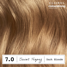 Clairol ColorStrong teinture capillaire 7.0 Blond Foncé contenu du kit