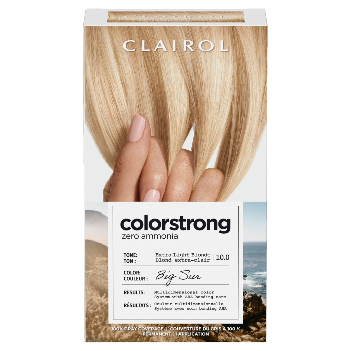 Clairol ColorStrong Teinture Capillaire Permanente 10 Blond Extra Clair, vue avant