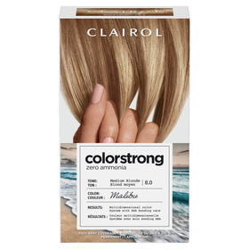Clairol ColorStrong Teinture Permanente 8.0 Blond Moyen, vue de face