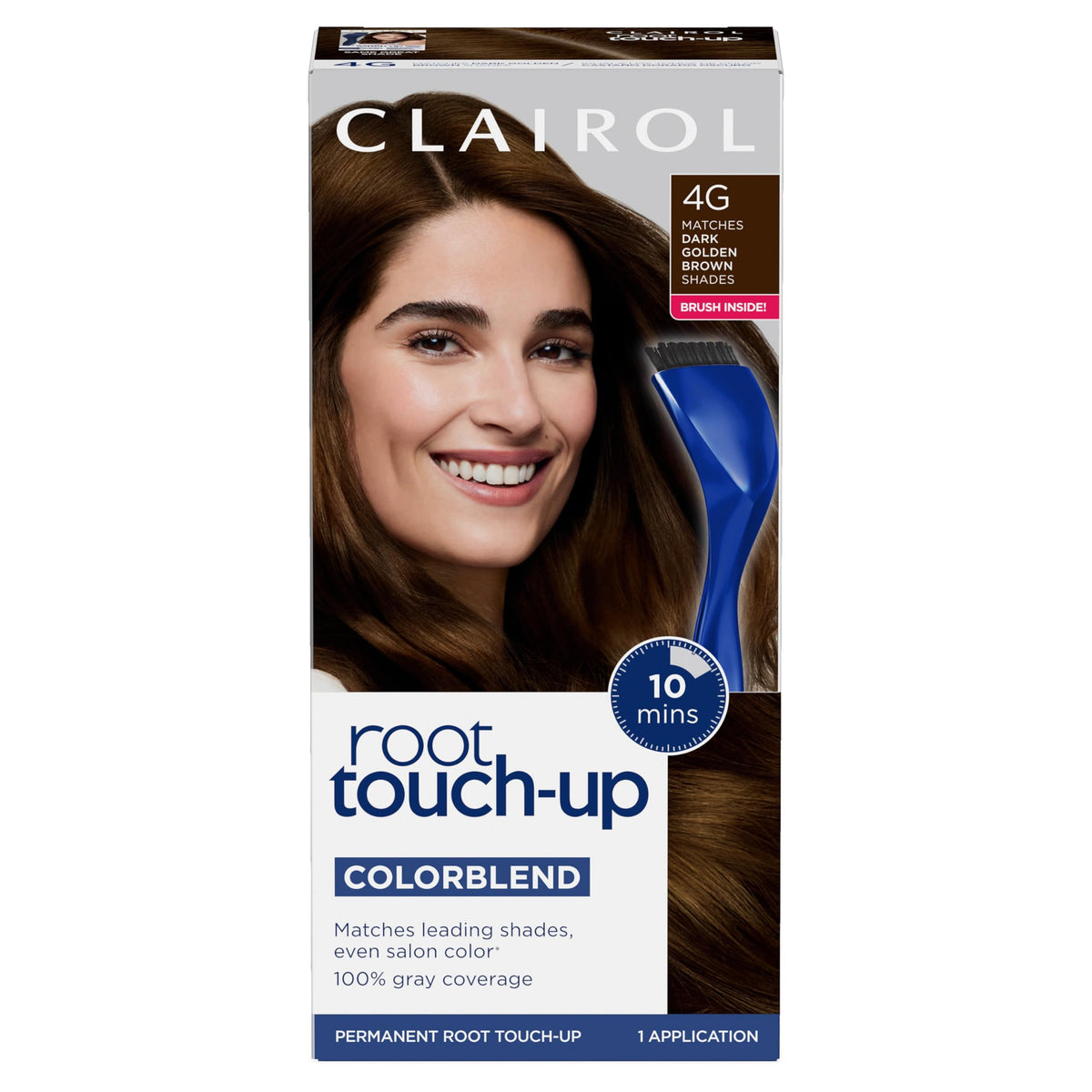Clairol Couverture Racines Permanente 4G Châtain Doré - emballage avant