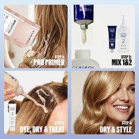 Clairol Nice'n Easy 4 Marron Foncé avant et après application