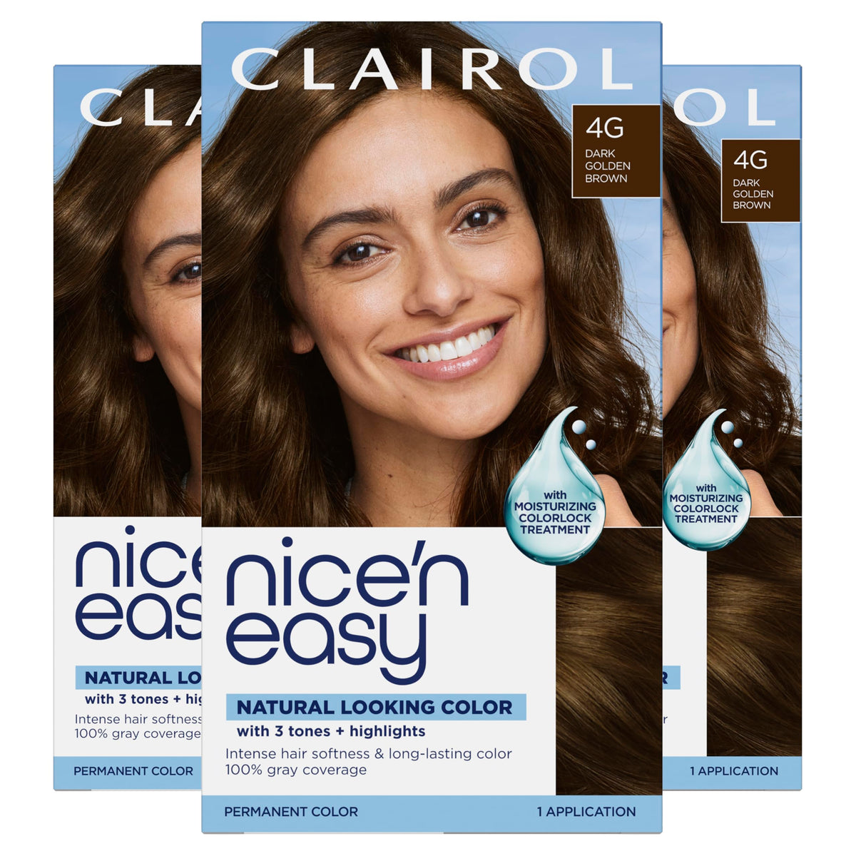Clairol Nice'n Easy 4G Brun Doré Foncé - Pack de 3