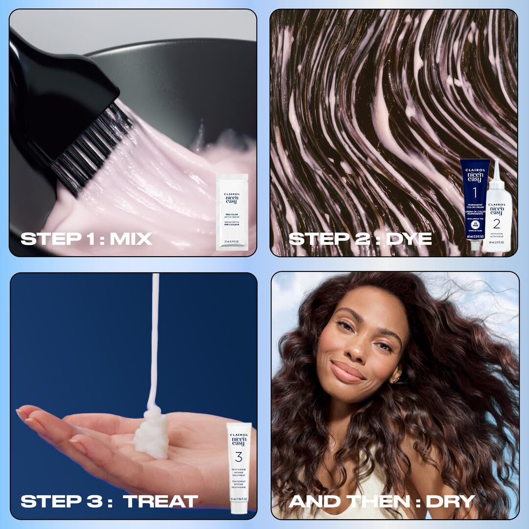 Clairol Nice'n Easy 6.5 Châtain Clair instructions d'utilisation