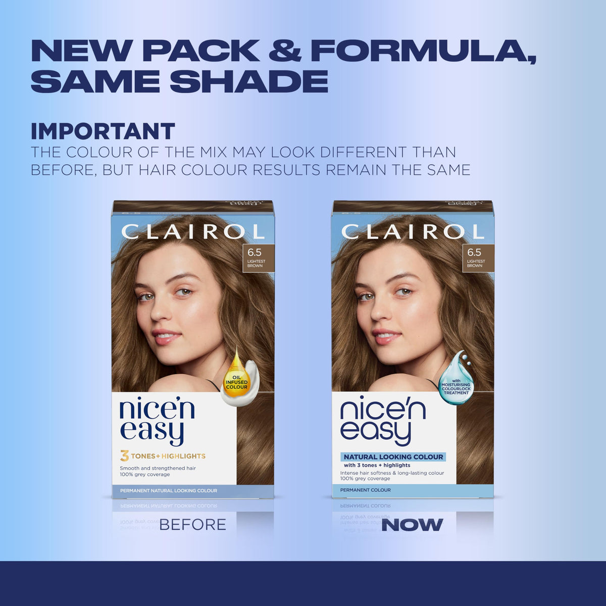 Clairol Nice'n Easy 6.5 Châtain Clair traitement Revitashine