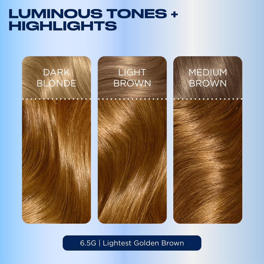 Clairol Nice'n Easy 6.5G Brun Doré Clair en utilisation