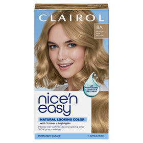Clairol Nice'n Easy 8A Blond Cendré kit de coloration vue de face