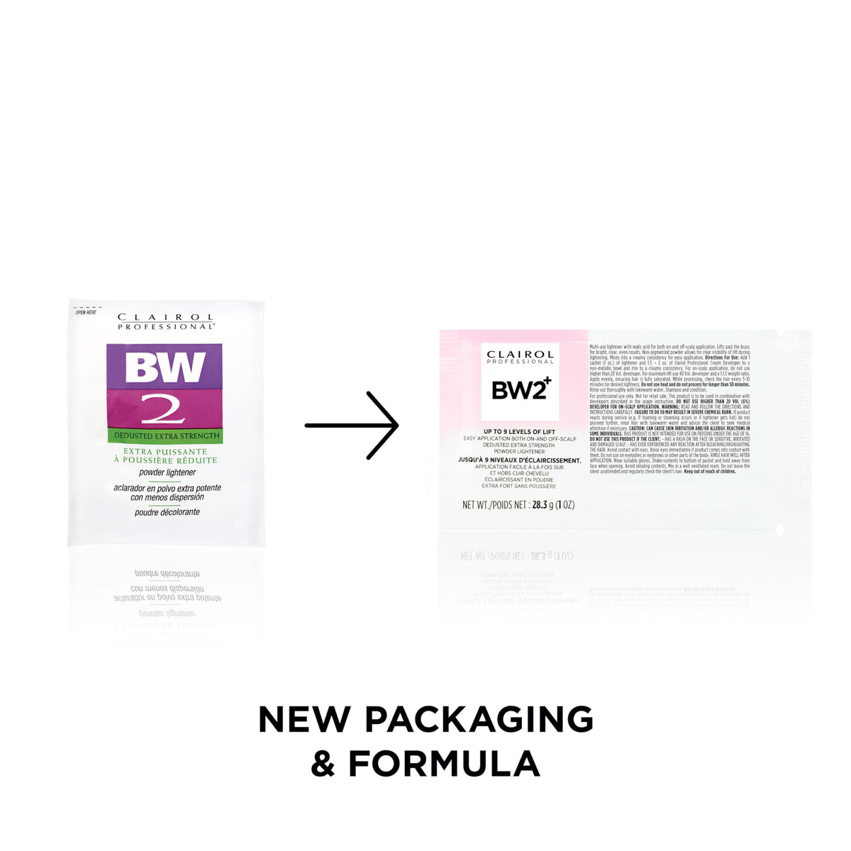 Clairol Professional BW2+ Poudre Décolorante Extra Forte 30g packaging