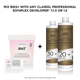 Clairol Professional BW2+ Poudre Décolorante Extra Forte avec accessoires de coiffure