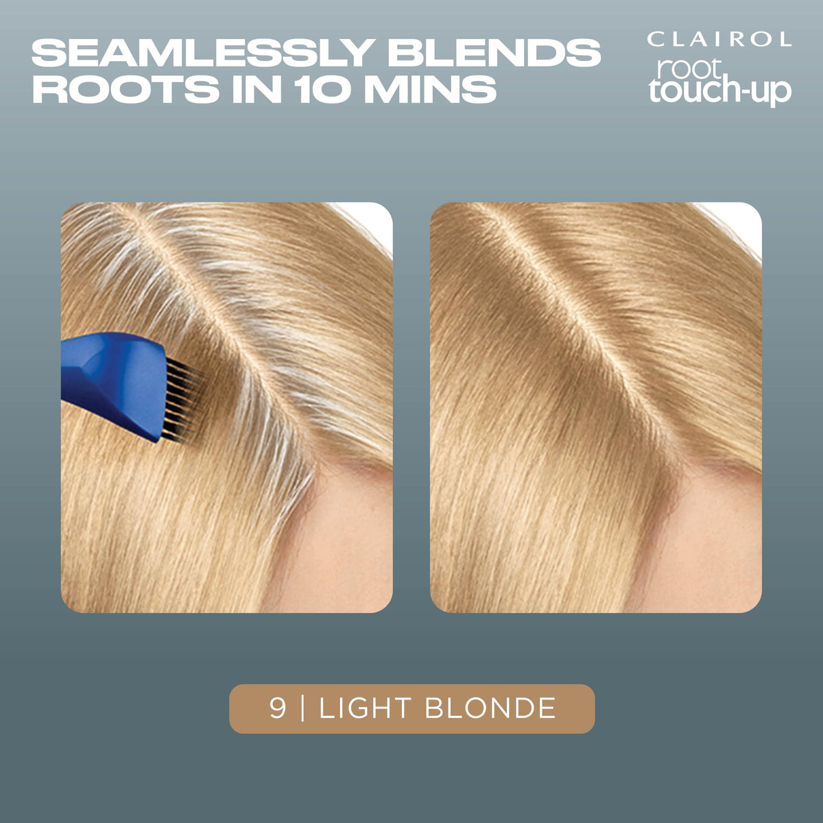 Clairol Root Touch Up 9 Blond Clair application sur racines