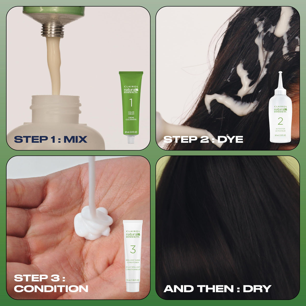 Clairol Teinture Capillaire 6BZ en gros plan sur le flacon
