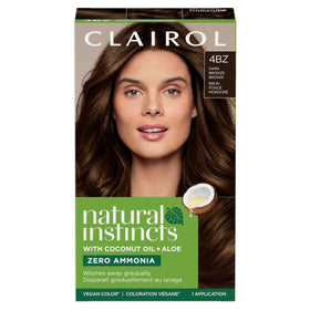 Clairol Teinture Capillaire Demi-Permanente 4BZ Brun Foncé Bronze, avant de l'appliquer