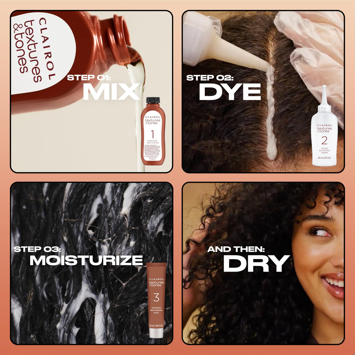 Clairol Teinture Cheveux 5G Marron Caramel produit sur un fond neutre