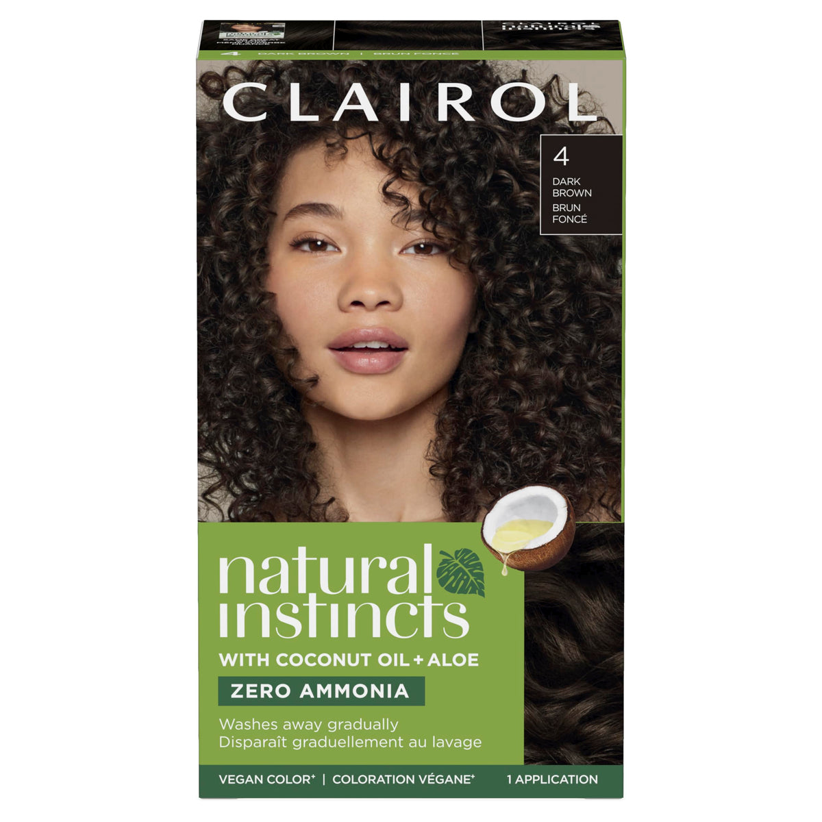 Clairol teinture cheveux demi-permanente 4 Brun Foncé, présentation du produit