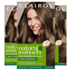 Clairol Teinture de Cheveux Demi-Permanente 6 Châtain Clair - Vue de face