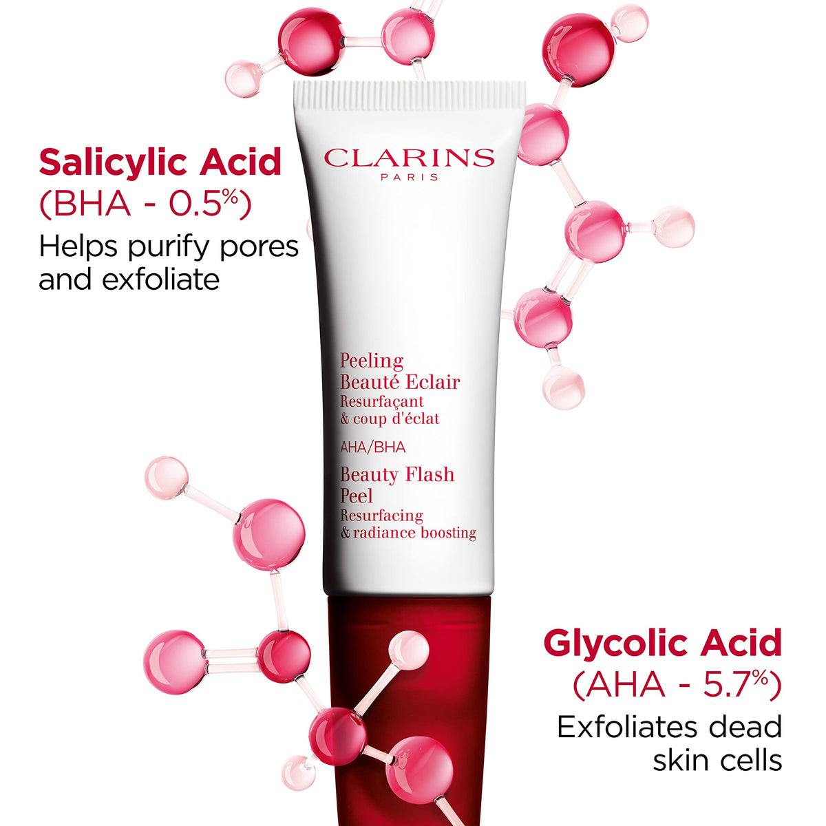 CLARINS Beauty Flash Peel dans un cadre de soin de la peau