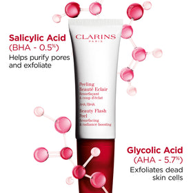 CLARINS Beauty Flash Peel dans un cadre de soin de la peau