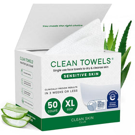 CLEAN SKIN CLUB Serviettes Nettoyantes Peau Sensible XL paquet avant