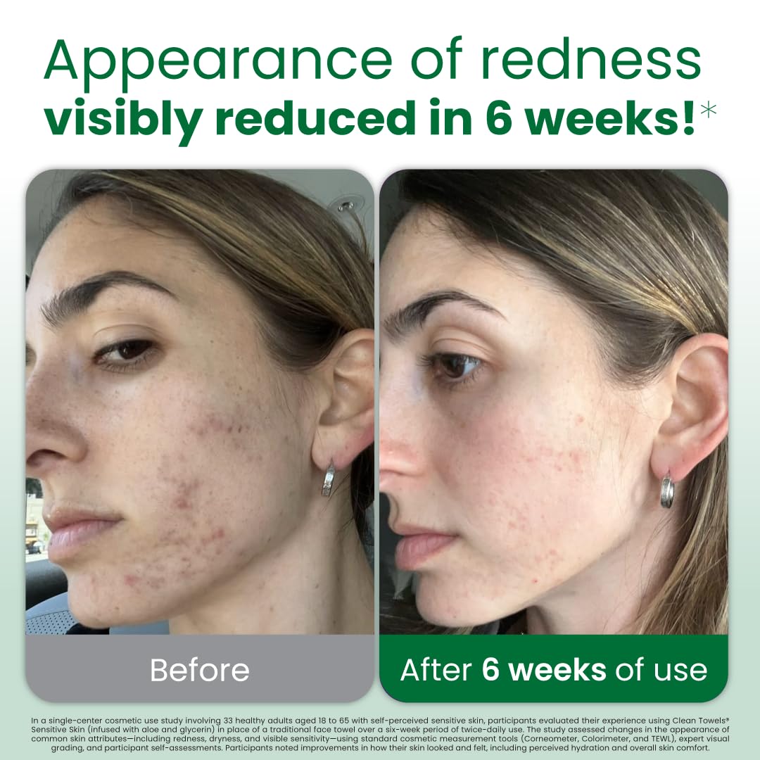 CLEAN SKIN CLUB Serviettes Nettoyantes Peau Sensible XL serviette dépliée