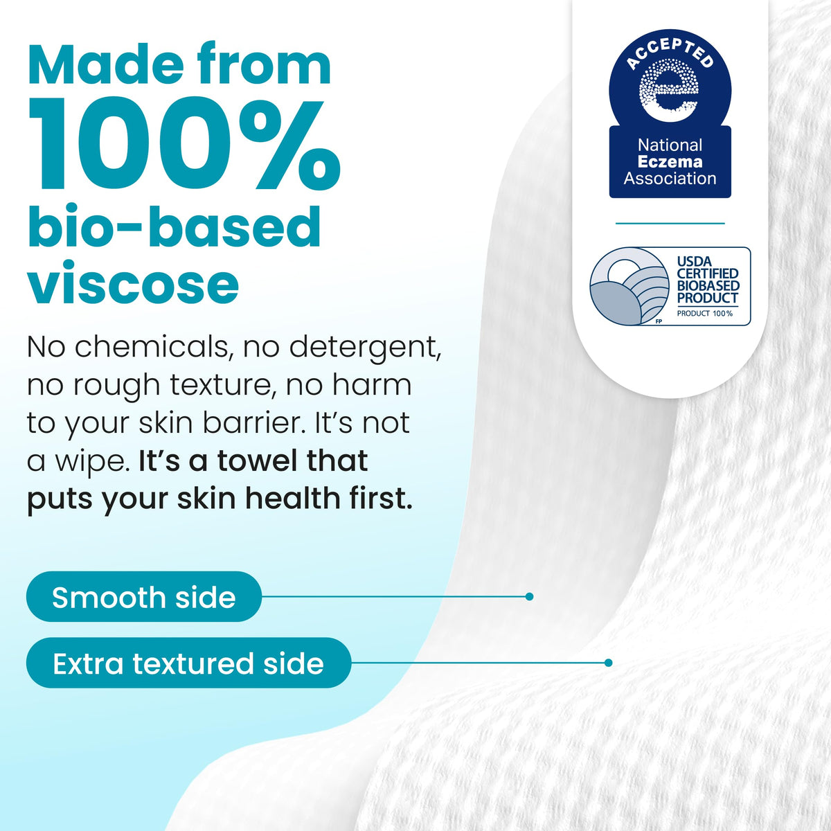 CLEAN SKIN CLUB serviettes sur fond blanc