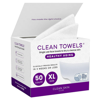 CLEAN SKIN CLUB Serviettes Visage Jetables XL paquet de 50 unités