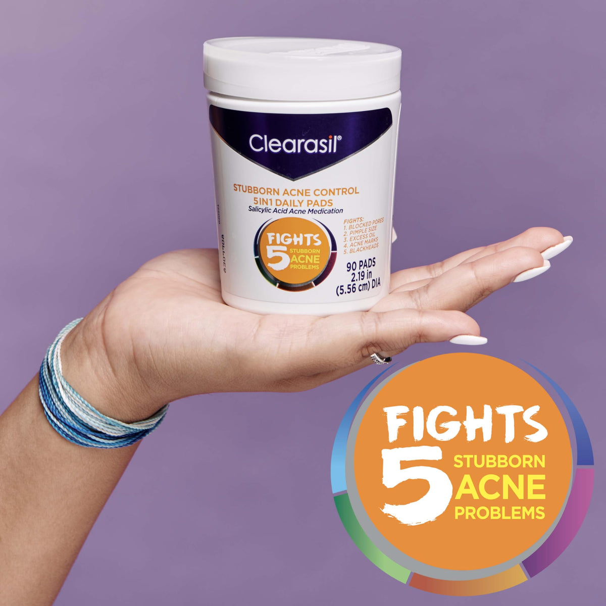 Clearasil lingettes nettoyantes 5-en-1 et autres produits Clearasil