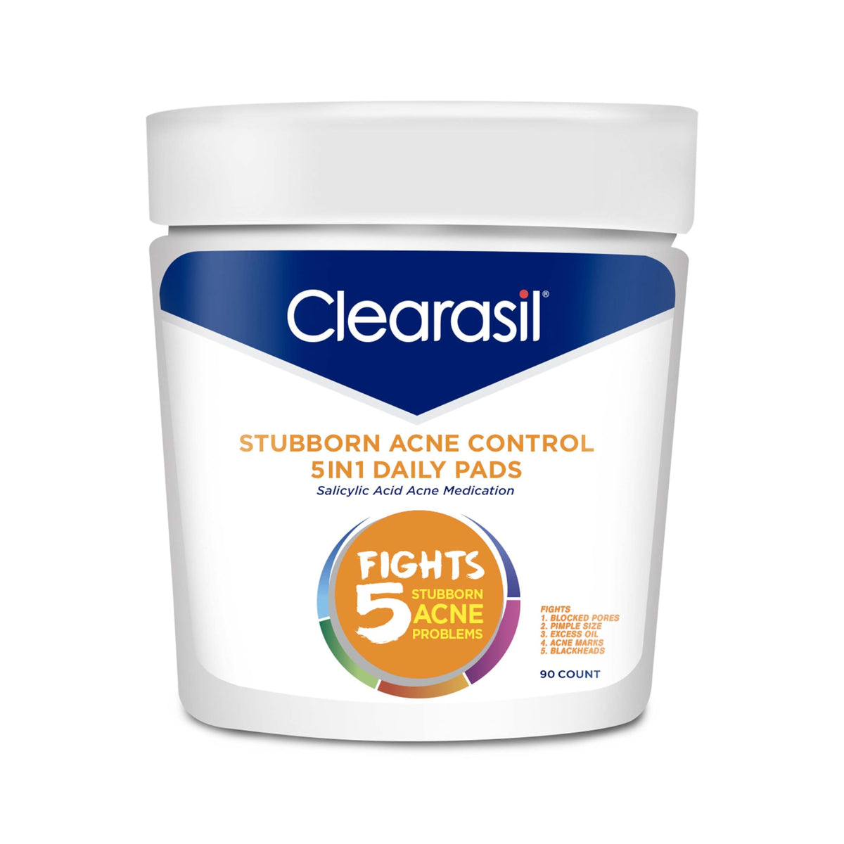 Clearasil lingettes nettoyantes 5-en-1 paquet avant