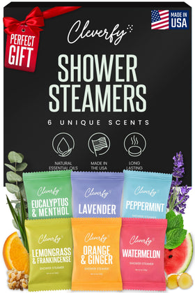 CLEVERFY Tablettes de Douche Aromathérapie pack de 6