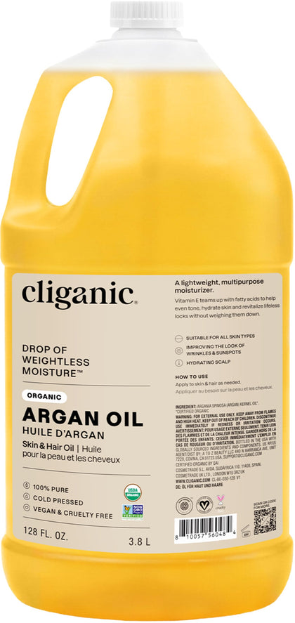 Cliganic Huile d'Argan Bio 128 oz vue avant