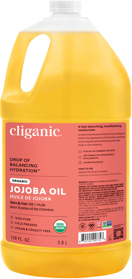 Cliganic Huile de Jojoba Bio 128oz vue avant